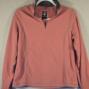 Kuhl Womens Black 1/4 Zip Microchamois fleece pullover ‎ Sweater Size Small